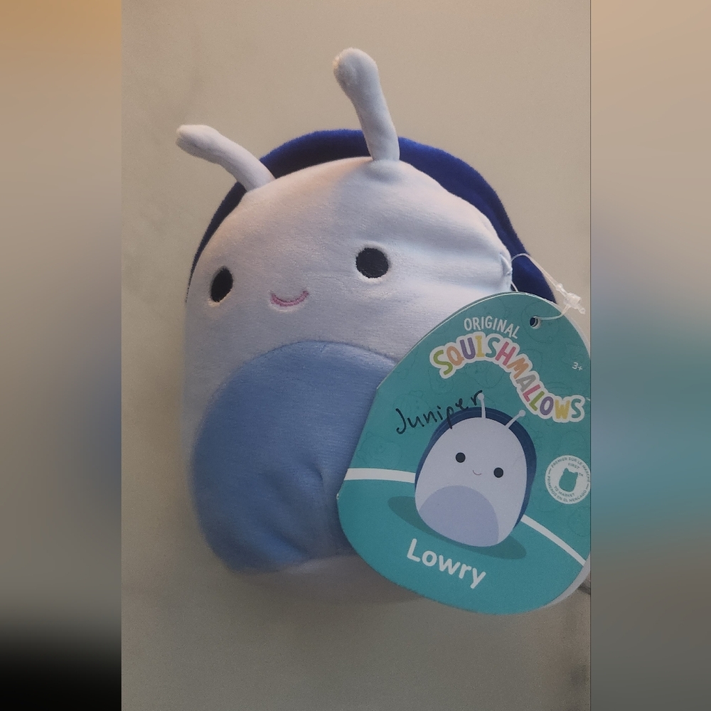 Squishmallows Lowry Blue and White Plush